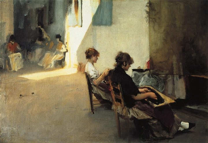The Bead Stringers Of Venice, Sargent